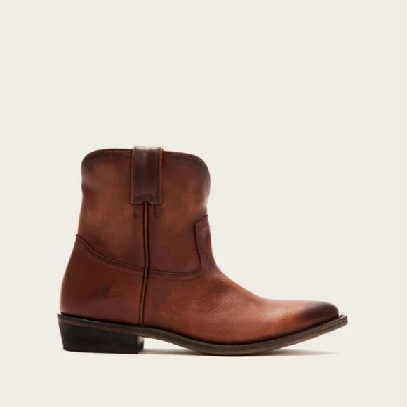 Frye Women's Billy Short Western Boots, Cognac, 9 - Picture 2 of 6